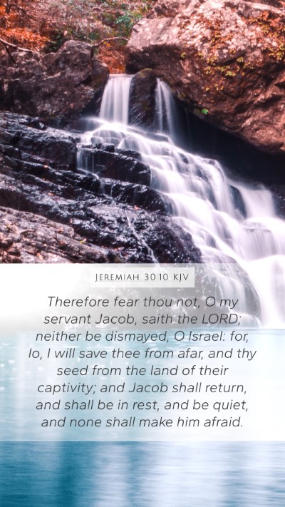 Jeremiah 30:10 KJV Bible Verse Image