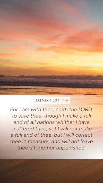 Jeremiah 30:11 KJV Bible Verse Image