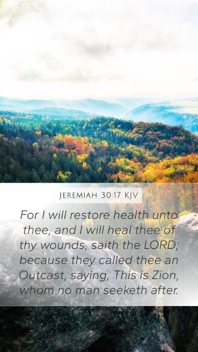 Jeremiah 30:17 KJV Bible Verse Image