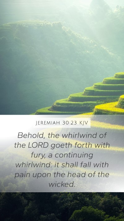 Jeremiah 30:23 KJV Bible Verse Image