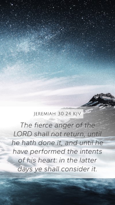Jeremiah 30:24 KJV Bible Verse Image