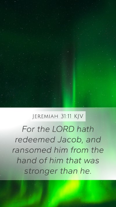 Jeremiah 31:11 KJV Bible Verse Image