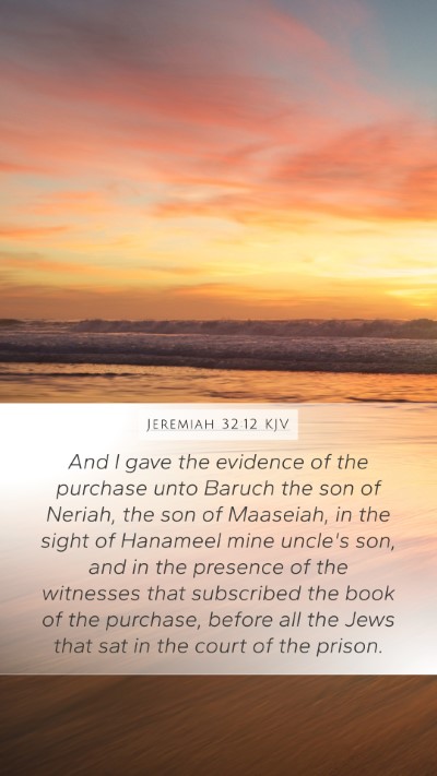 Jeremiah 32:12 KJV Bible Verse Image