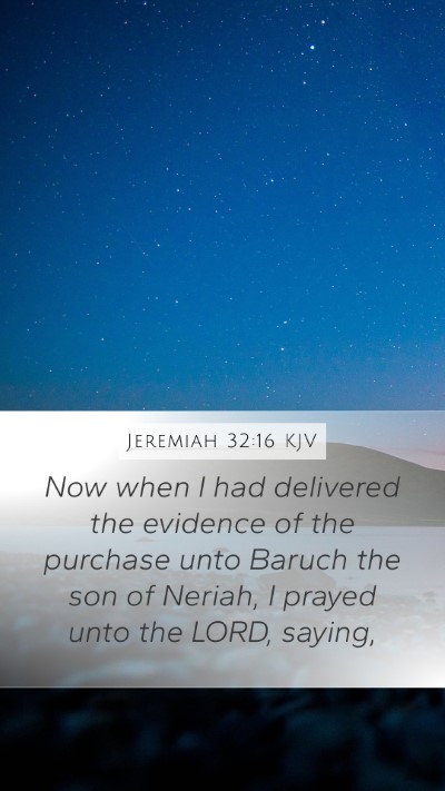 Jeremiah 32:16 KJV Bible Verse Image