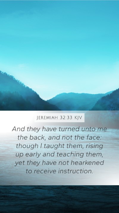 Jeremiah 32:33 KJV Bible Verse Image