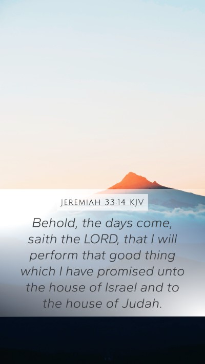 Jeremiah 33:14 KJV Bible Verse Image