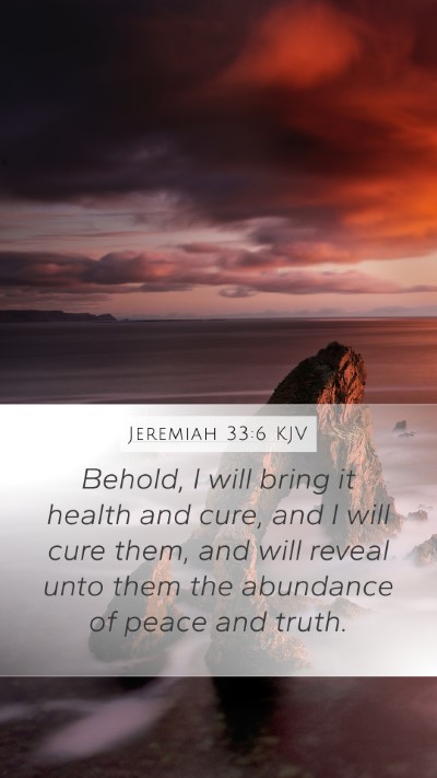 Jeremiah 33:6 KJV Bible Verse Image