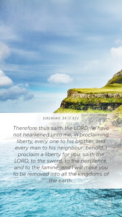 Jeremiah 34:17 KJV Bible Verse Image