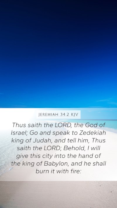 Jeremiah 34:2 KJV Bible Verse Image