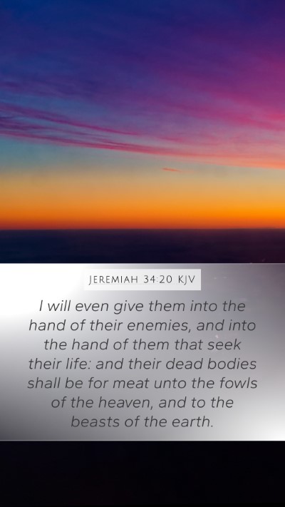 Jeremiah 34:20 KJV Bible Verse Image
