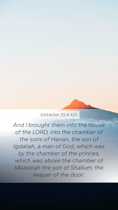 Jeremiah 35:4 KJV Bible Verse Image