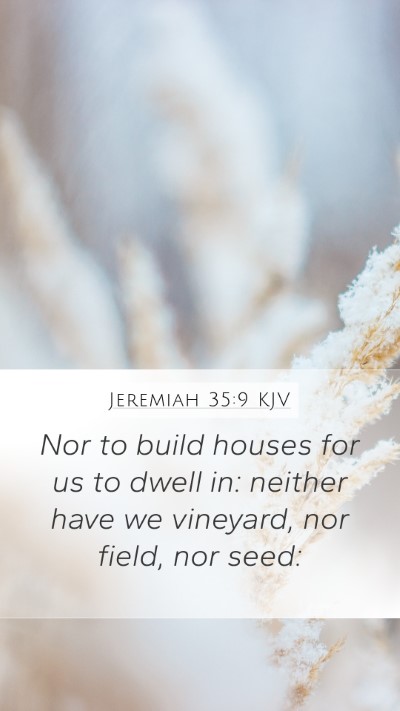 Jeremiah 35:9 KJV Bible Verse Image