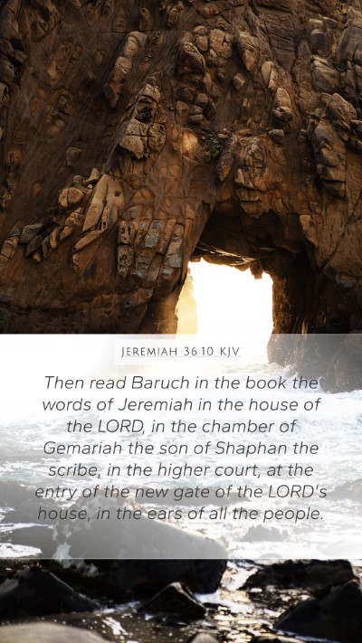 Jeremiah 36:10 KJV Bible Verse Image