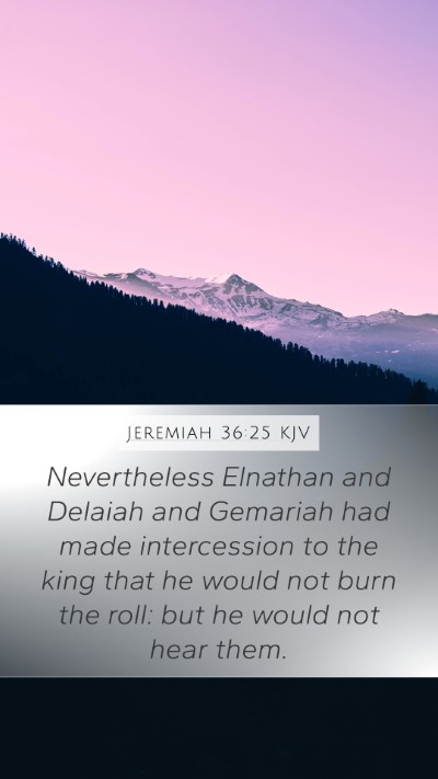 Jeremiah 36:25 KJV Bible Verse Image
