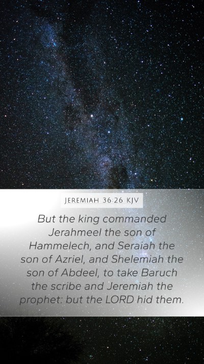 Jeremiah 36:26 KJV Bible Verse Image