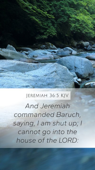 Jeremiah 36:5 KJV Bible Verse Image
