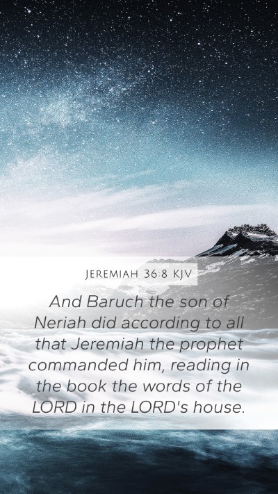 Jeremiah 36:8 KJV Bible Verse Image