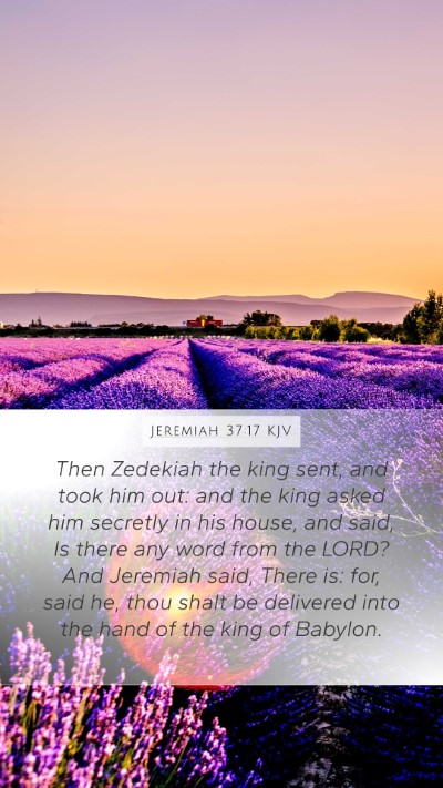 Jeremiah 37:17 KJV Bible Verse Image