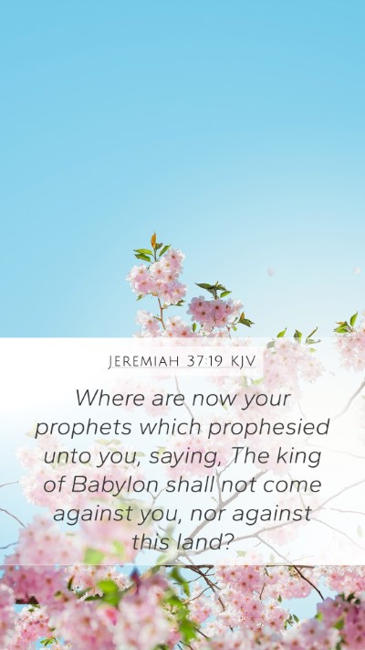 Jeremiah 37:19 KJV Bible Verse Image