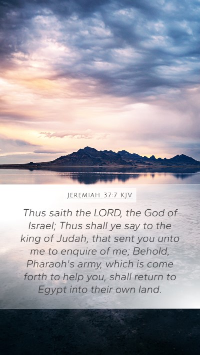 Jeremiah 37:7 KJV Bible Verse Image