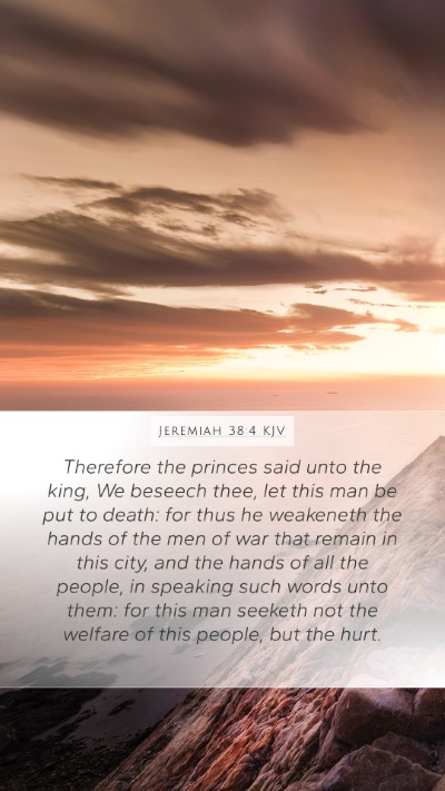 Jeremiah 38:4 KJV Bible Verse Image