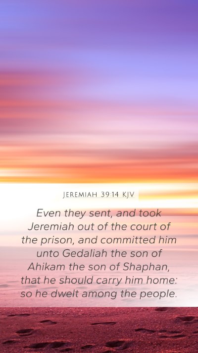 Jeremiah 39:14 KJV Bible Verse Image
