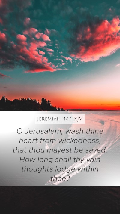 Jeremiah 4:14 KJV Bible Verse Image