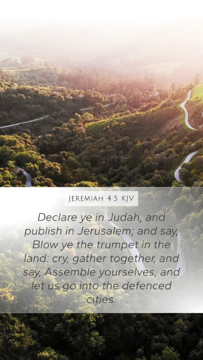 Jeremiah 4:5 KJV Bible Verse Image