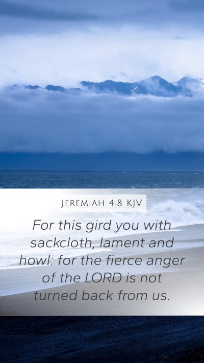 Jeremiah 4:8 KJV Bible Verse Image