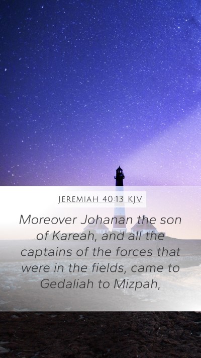 Jeremiah 40:13 KJV Bible Verse Image