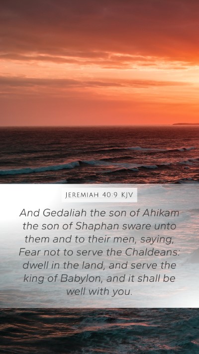 Jeremiah 40:9 KJV Bible Verse Image
