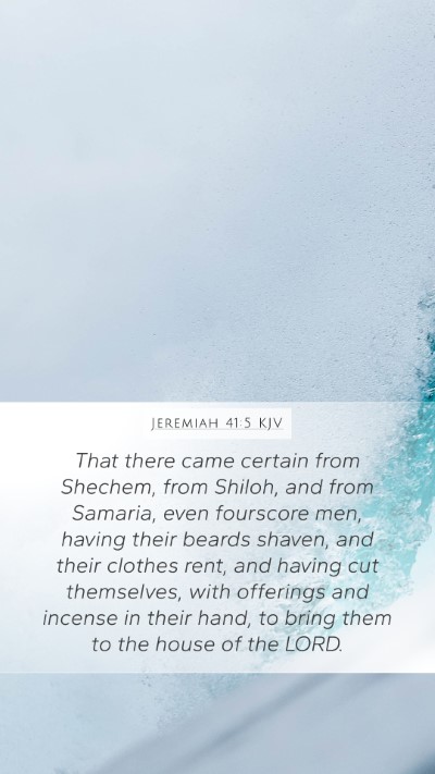 Jeremiah 41:5 KJV Bible Verse Image