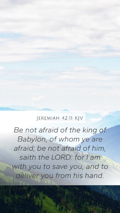 Jeremiah 42:11 KJV Bible Verse Image