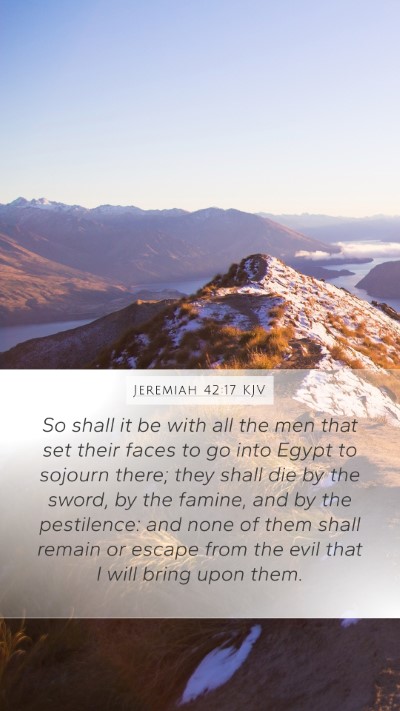Jeremiah 42:17 KJV Bible Verse Image
