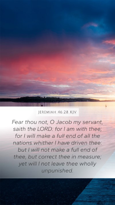 Jeremiah 46:28 KJV Bible Verse Image