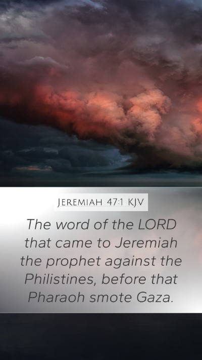 Jeremiah 47:1 KJV Mobile Phone Wallpaper - The word of the LORD that came to Jeremiah the - Mobile Bible Verse Wallpaper
