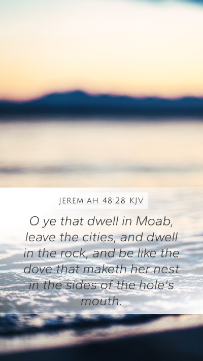 Jeremiah 48:28 KJV Bible Verse Image
