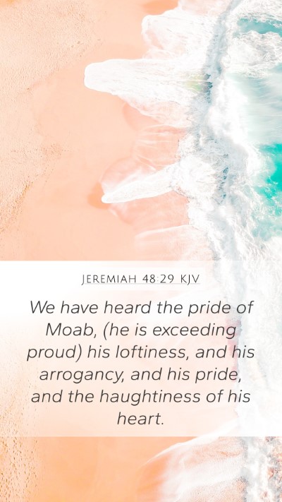 Jeremiah 48:29 KJV Bible Verse Image