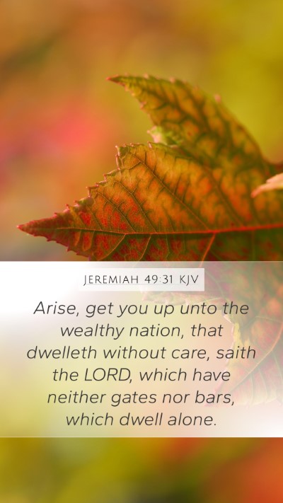 Jeremiah 49:31 KJV Bible Verse Image