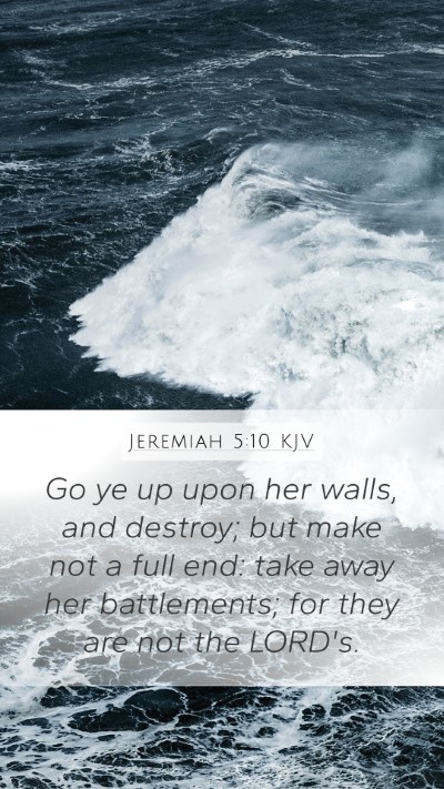 Jeremiah 5:10 KJV Bible Verse Image