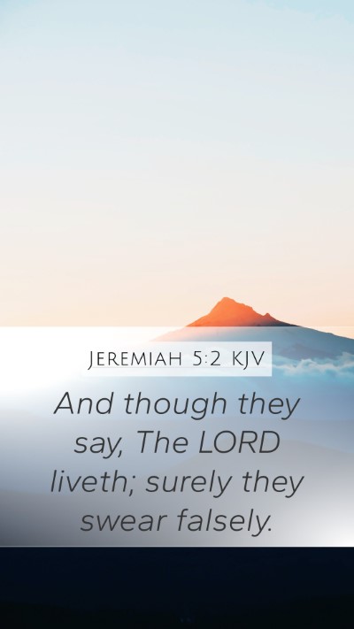 Jeremiah 5:2 KJV Bible Verse Image