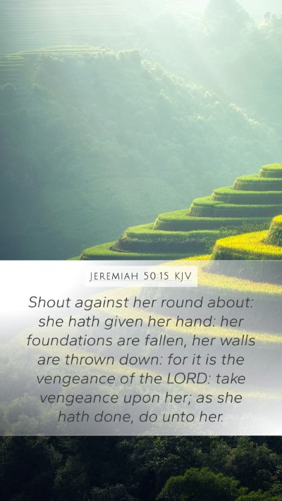 Jeremiah 50:15 KJV Bible Verse Image