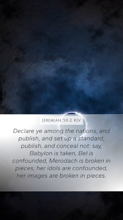 Jeremiah 50:2 KJV Bible Verse Image