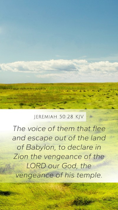 Jeremiah 50:28 KJV Bible Verse Image