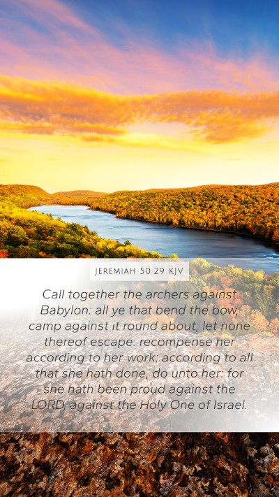 Jeremiah 50:29 KJV Bible Verse Image