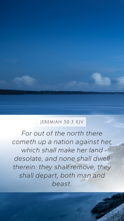 Jeremiah 50:3 KJV Bible Verse Image
