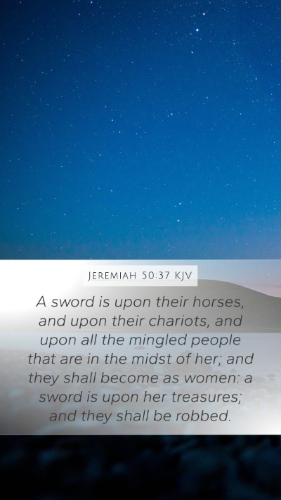 Jeremiah 50:37 KJV Bible Verse Image
