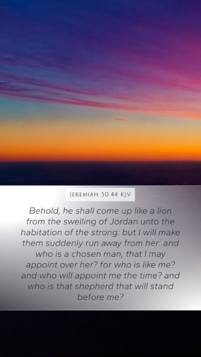 Jeremiah 50:44 KJV Bible Verse Image