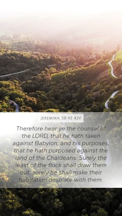 Jeremiah 50:45 KJV Bible Verse Image