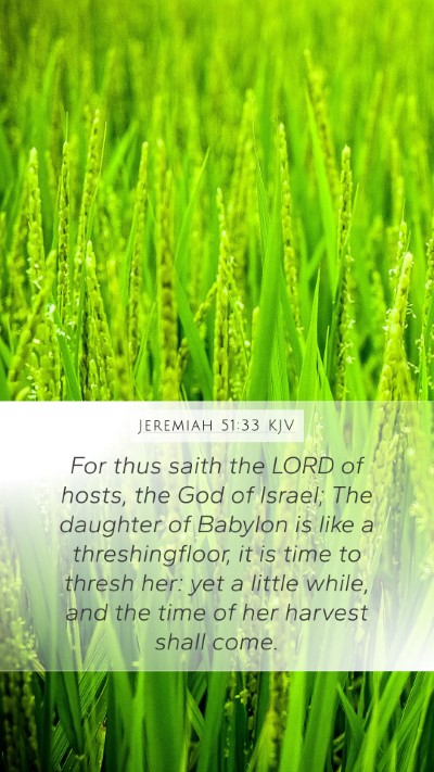 Jeremiah 51:33 KJV Bible Verse Image